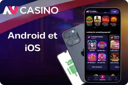 Application mobile NV Casino disponible sur Android et iOS
